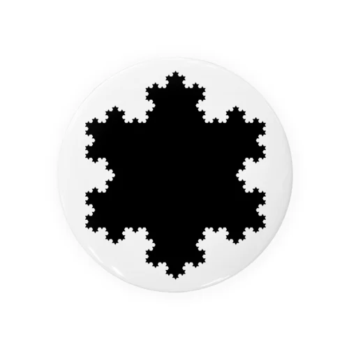 Fractal Koch Snowflake Tin Badge