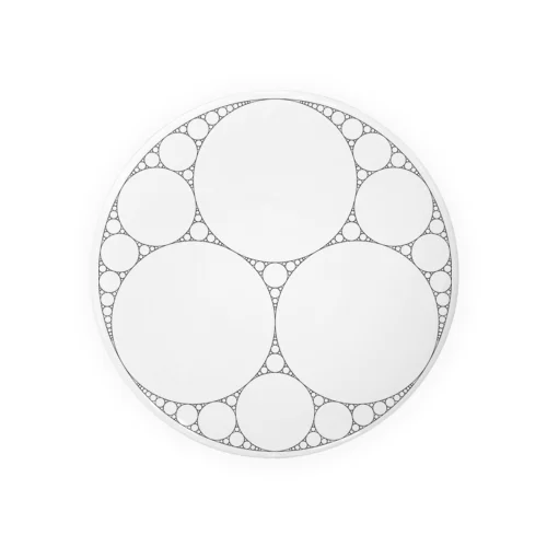 Fractal Apollonian Gasket Tin Badge