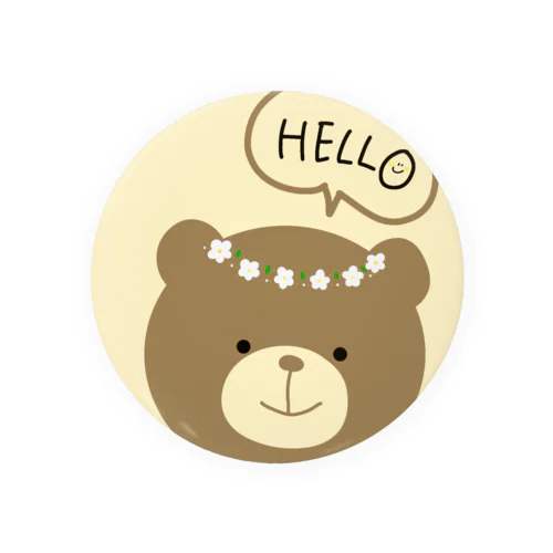 花かんむりクマさん Tin Badge