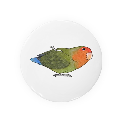 おすましコザクラインコ　きなこちゃん【まめるりはことり】 Tin Badge