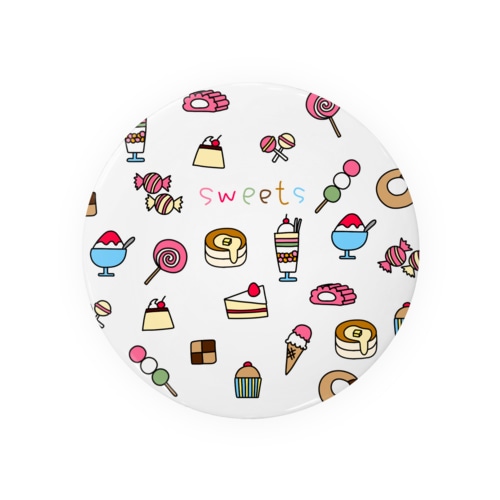 お菓子イラストsweets Tin Badge