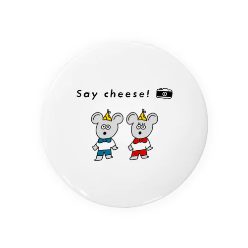 Say cheese! ねずみ Tin Badge