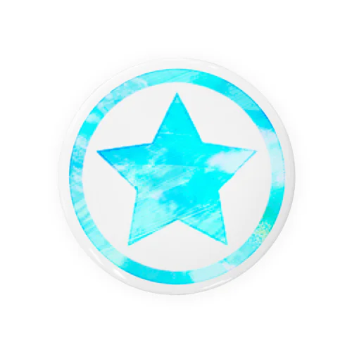 水色の星 Tin Badge