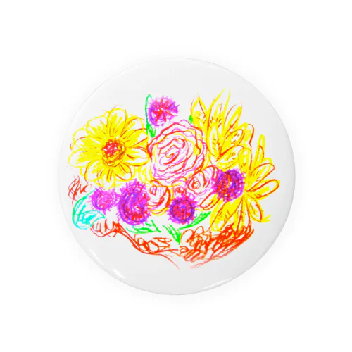 Bouquet Of Full-Hearted Tin Badge