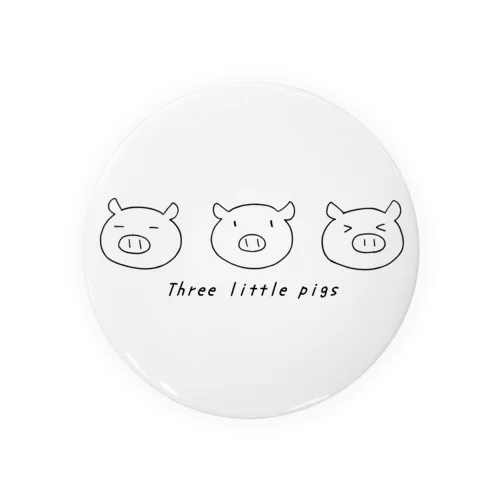 3匹の子豚 Tin Badge