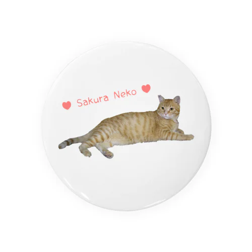 チャトラまったり🐾（さくら猫） Tin Badge