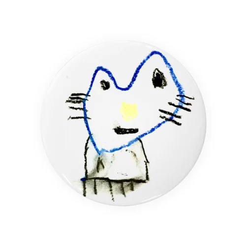 4歳児がかいたねこ Tin Badge