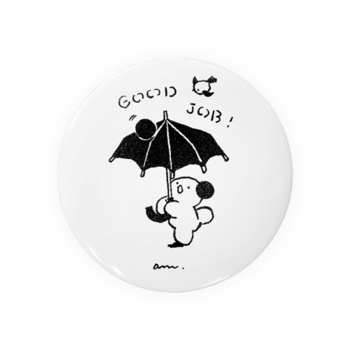 傘まわしするもちこ Tin Badge
