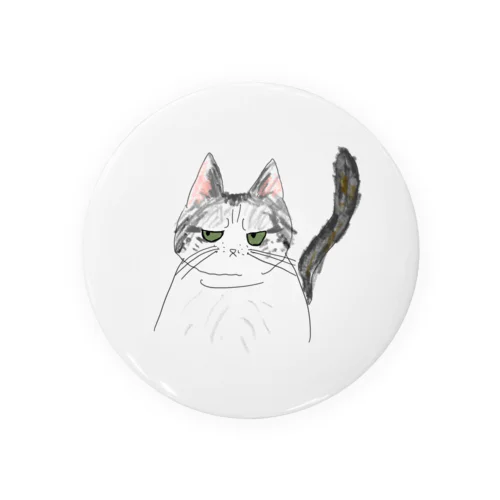 ふてぶてしい顔の猫 Tin Badge
