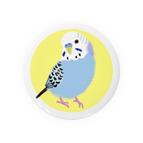 やさしいインコ(オパーリンコバルトブルー男の子) Tin Badge