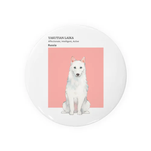 犬 ヤクーチアン ライカ  Tin Badge