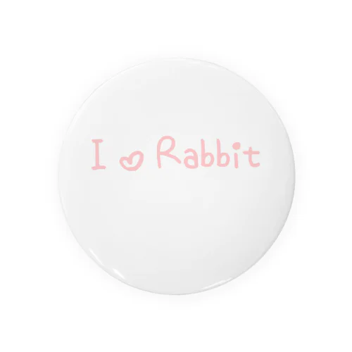 I ♡ Rabbit Tin Badge