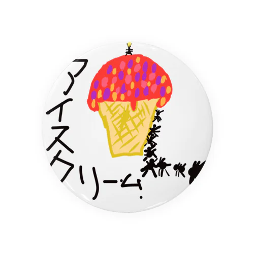 群体アリスクリーム　アイスクリーム Tin Badge