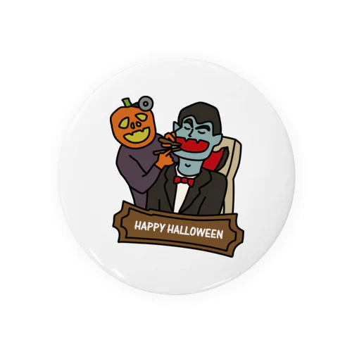 ハロウィンの為に歯の治療も欠かさないドラキュラ Tin Badge