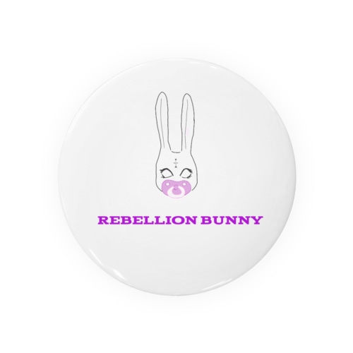 White bunny~毒~ Tin Badge