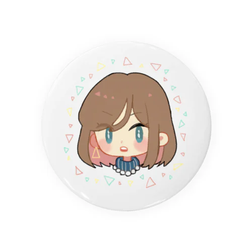 つり目girl Tin Badge