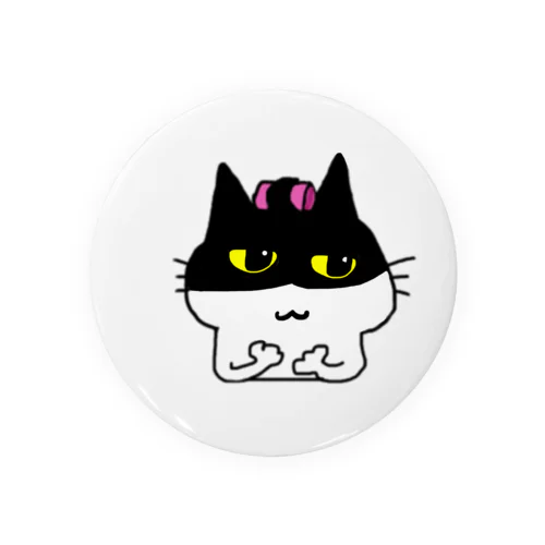 カーラー取り忘れちゃった猫ちゃん Tin Badge