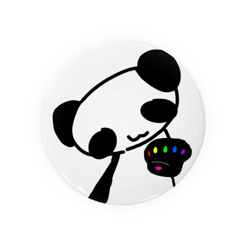 カラフルネイルぱんだ Tin Badge