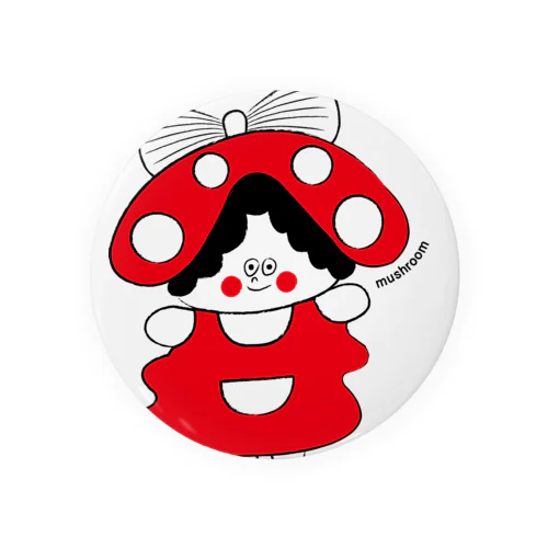赤いキノコちゃん Tin Badge