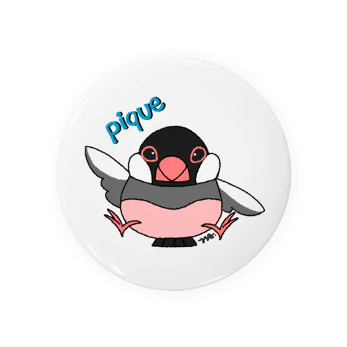 ピケ　（文鳥アイコン） Tin Badge