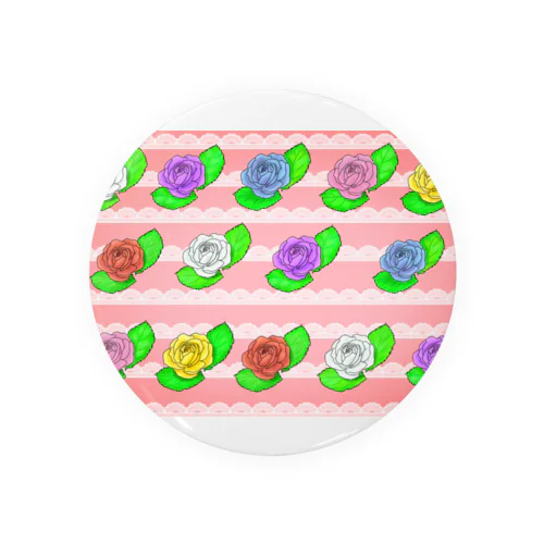 華やか薔薇 Tin Badge