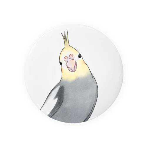 おしゃまなオカメインコちゃん【まめるりはことり】 Tin Badge