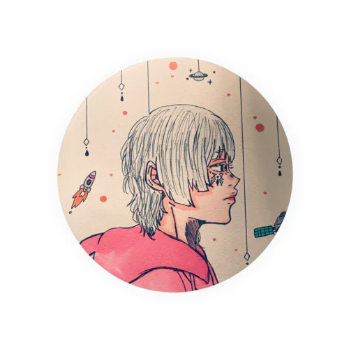 毒蟲。宇宙のうさぎ缶バッジ Tin Badge