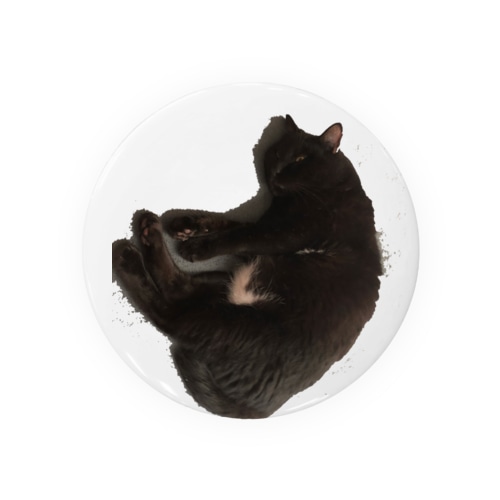 寝たふり黒猫 Tin Badge