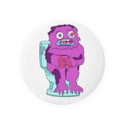 depressed yeti (stomachache) Tin Badge