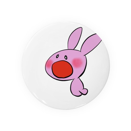 びっくりしたうさぎ Tin Badge