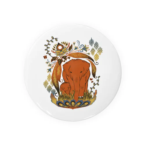ゾウの親子🐘 Tin Badge
