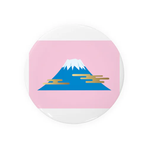 金の富士山 缶バッジ