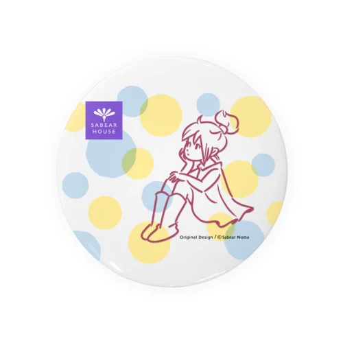 pipi girl_dot 黄_グッズ1 Tin Badge