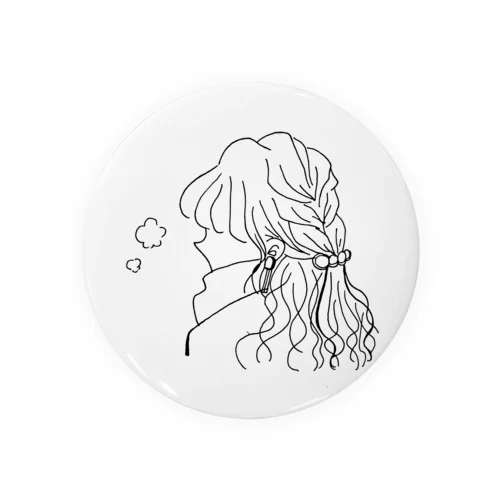 待ち合わせ中の女の子 Tin Badge