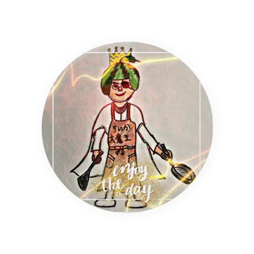 すいか大魔王 ｶﾗｰ （柚YUZU オリジナル） Tin Badge