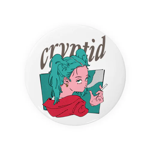 cryptid smoke girl Tin Badge