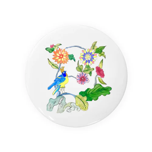 民画・花鳥図 Tin Badge