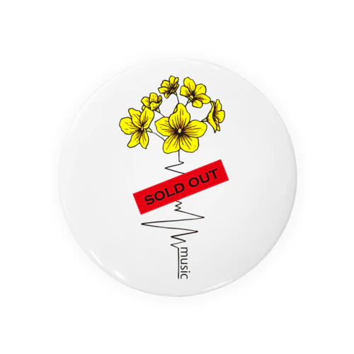 music flower sold out ver Tin Badge