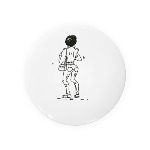 walking Tin Badge