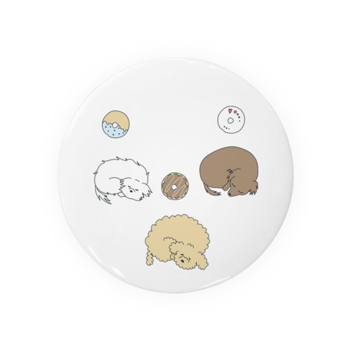 いぬとどーなつ Tin Badge