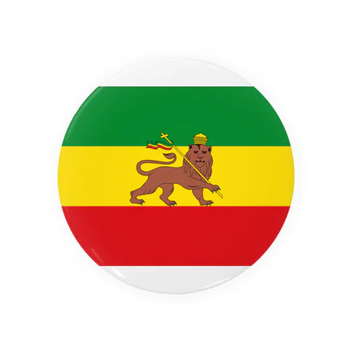 RASTAFARI LION FLAG-エチオピア帝国の国旗- Tシャツ Tin Badge