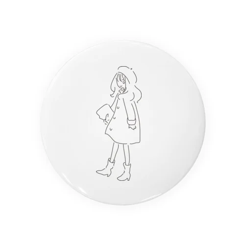 ベレー帽の子 Tin Badge