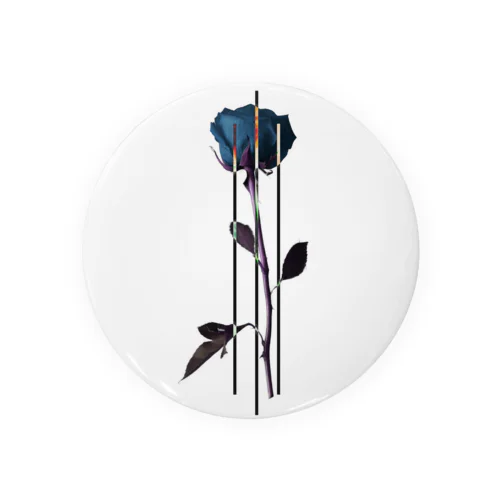 Blue rose Tin Badge