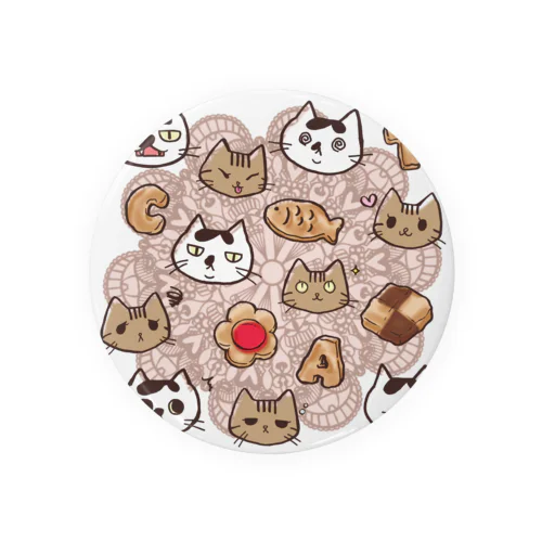 ねこクッキー Tin Badge