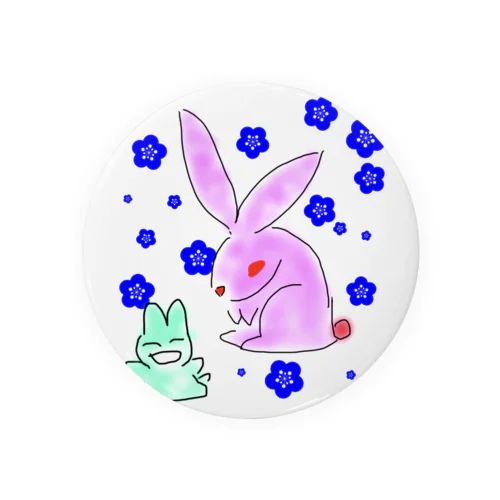 ピンクうさぎ Tin Badge