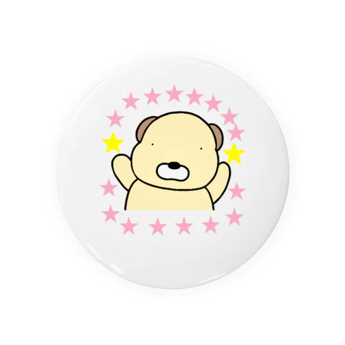 はい☆くまです(お星さまたくさん) Tin Badge