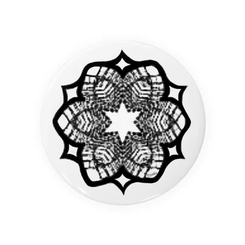 レースの幾何学模様な花 Tin Badge