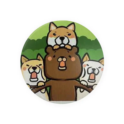 原生林の熊チャンネル缶バッチ Tin Badge