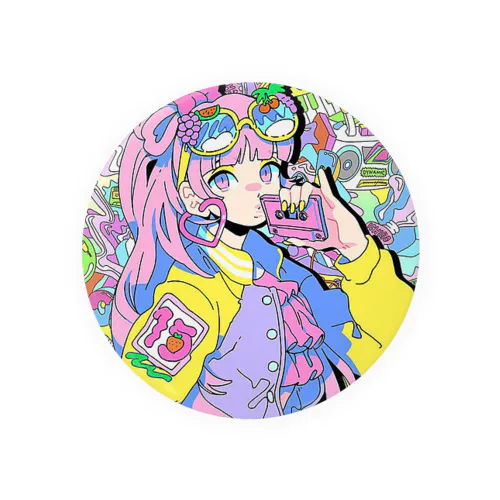 90'おんなのこ Tin Badge