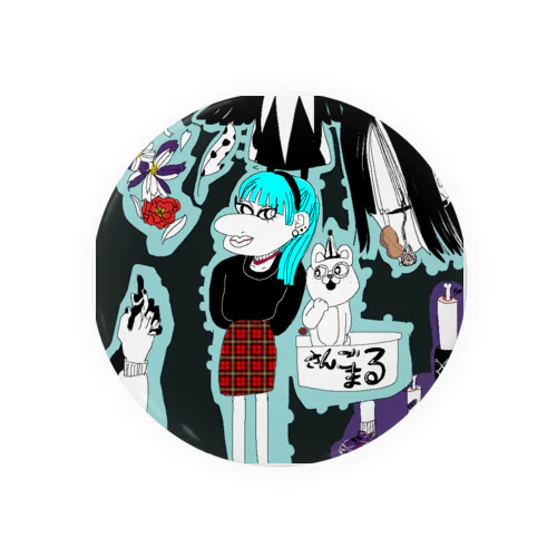 三五丸ドキドキ Tin Badge